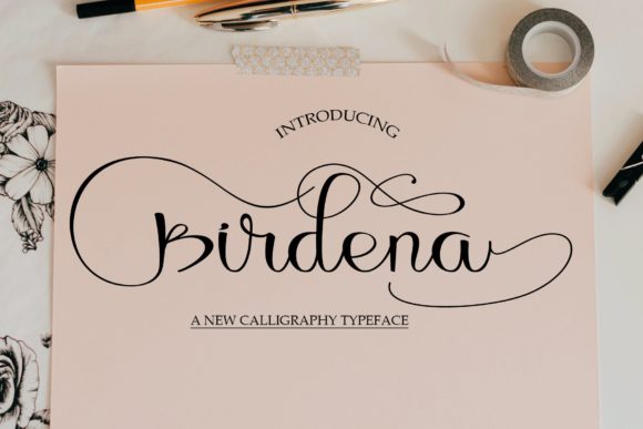 Discover Birdena: A Modern Calligraphy Typeface for Creative Branding
