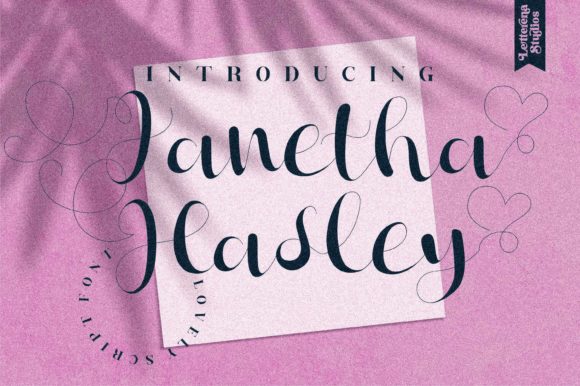 Janetha Hasley: A Romantic Script Font for Crafters