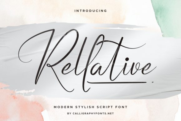 Rellative: A Graceful Script Font for Editorial Elegance